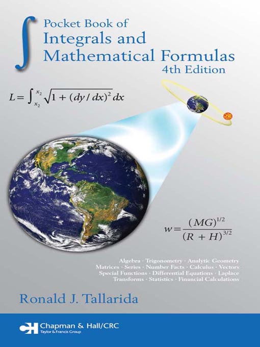 Title details for Pocket Book of Integrals and Mathematical Formulas by Ronald J. Tallarida - Available